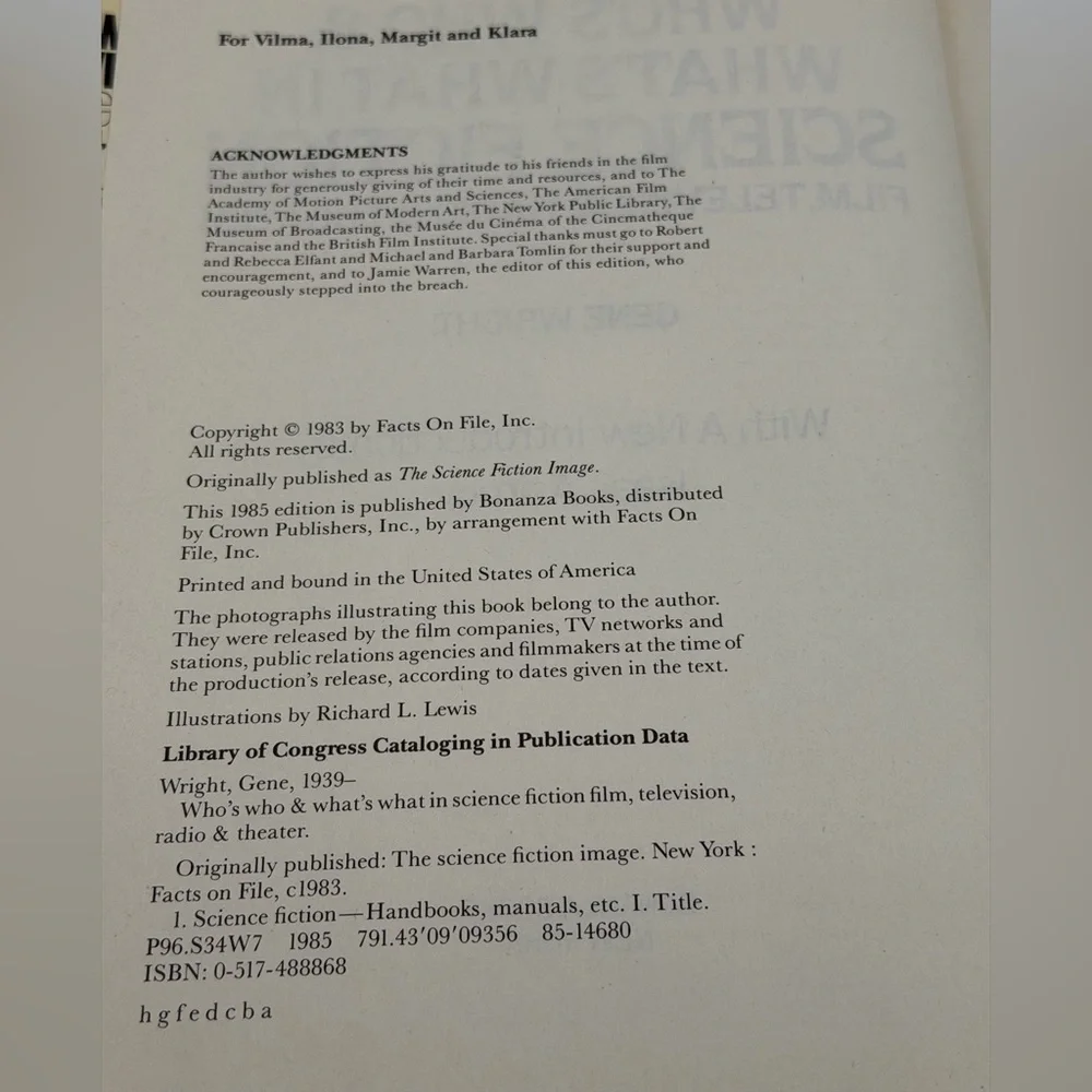 Who's Who & What's What In Science Fiction Film, Television, Radio & Theater HC